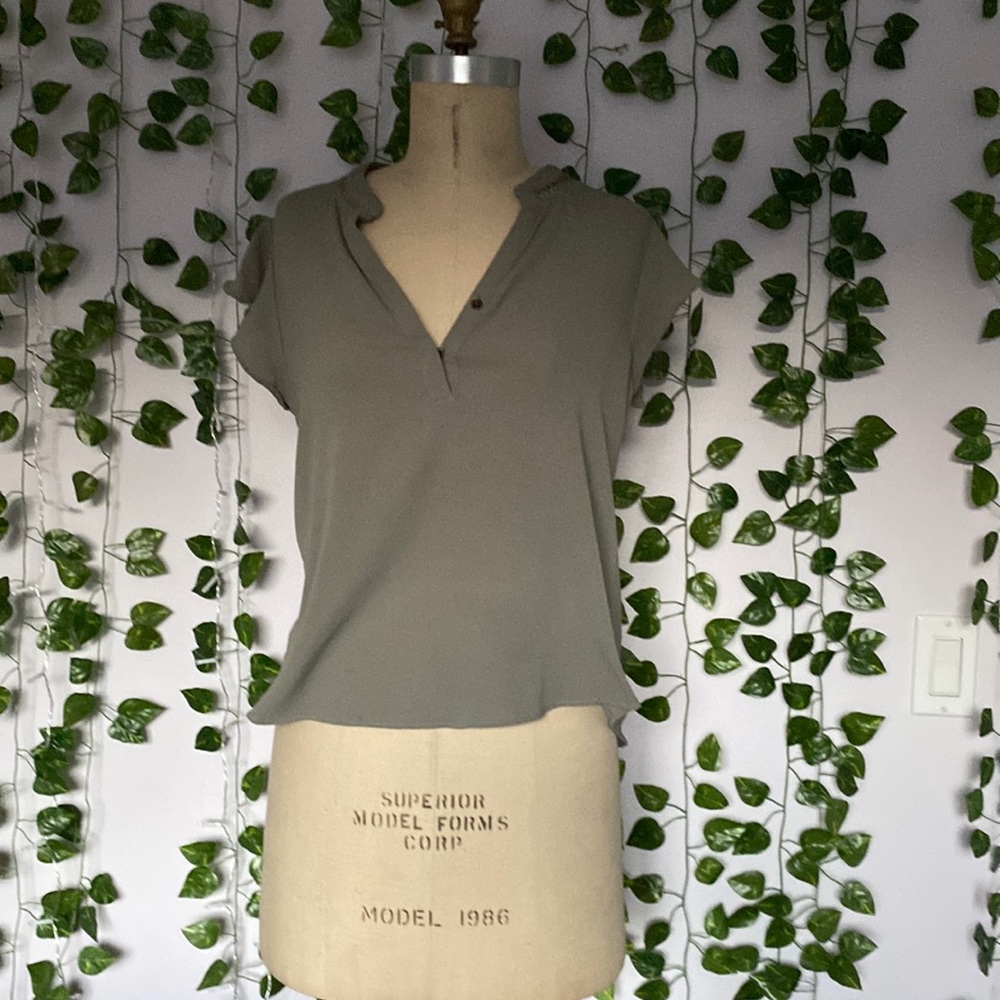 Going out green shirt